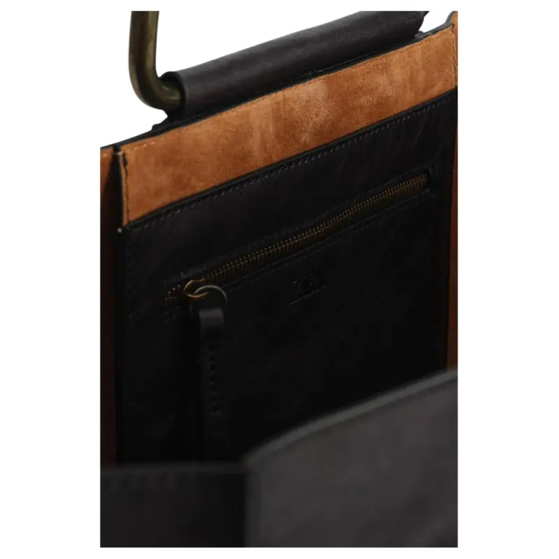 ZARA LIMITED EDITION Cow Leather Shoulder Bag, Crossbody Bag, Handbag Regular Women's Black-4