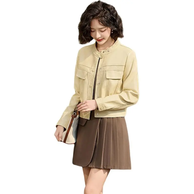 Yi Mengyuan Leather Jacket Women's-2