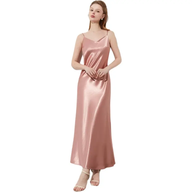 DPLAY Slip Dresses Women's Gray Orange Pink-5