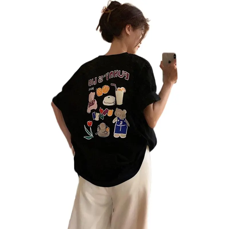 GOSO Drop Shoulder Sleeve T Shirt Women's-6