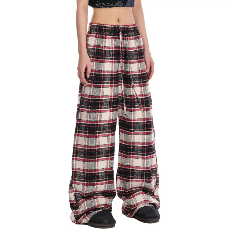 VINMUK Casual Pants Women's Red-5