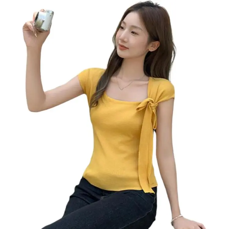 Mu Xiao Xin T Shirt Women's Mango Yellow-2