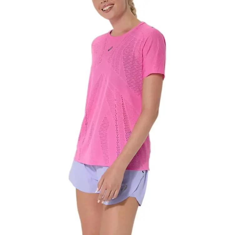 Asics x Lucy Charles-Barclay METARUN SS FW24 T-Shirt Women's Pink-3