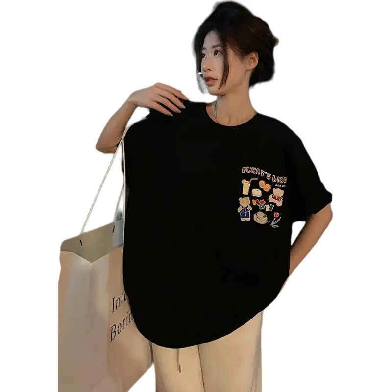 GOSO Drop Shoulder Sleeve T Shirt Women's-3