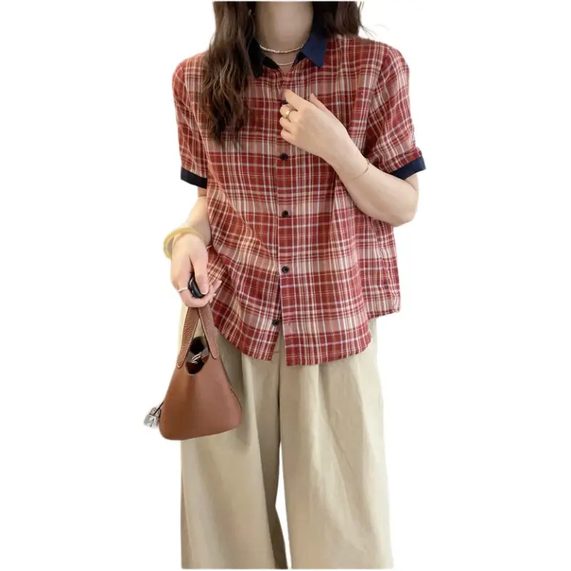 Mu Xiao Xin Shirts Women's Red-3