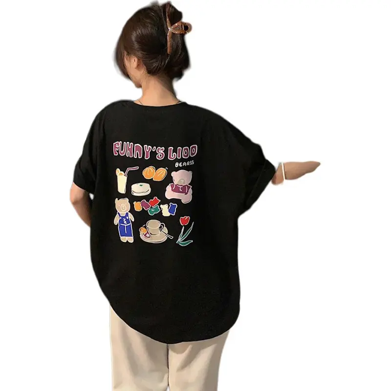 GOSO Drop Shoulder Sleeve T Shirt Women's-7