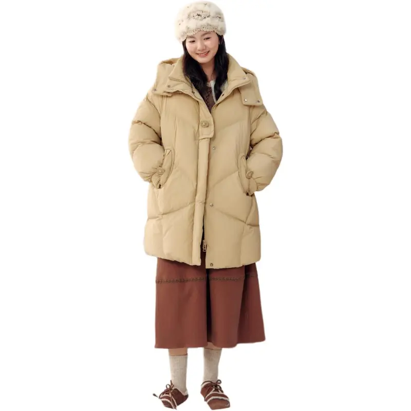 ZIHAN Down Jacket Women's Wheat Straw Color-3