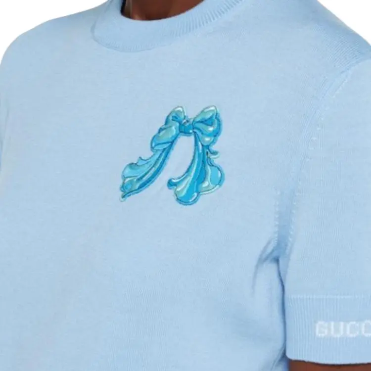 GUCCI FW25 Regular T Shirt Women's Sky Blue-3