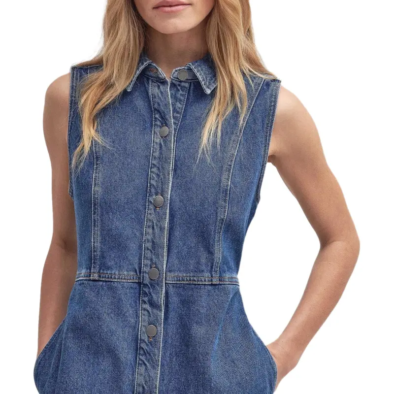 BARBOUR Sleeveless Dress Women's Blue-5