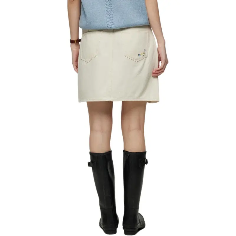Teenie Weenie Casual Short Skirts Women's Ivory White-2