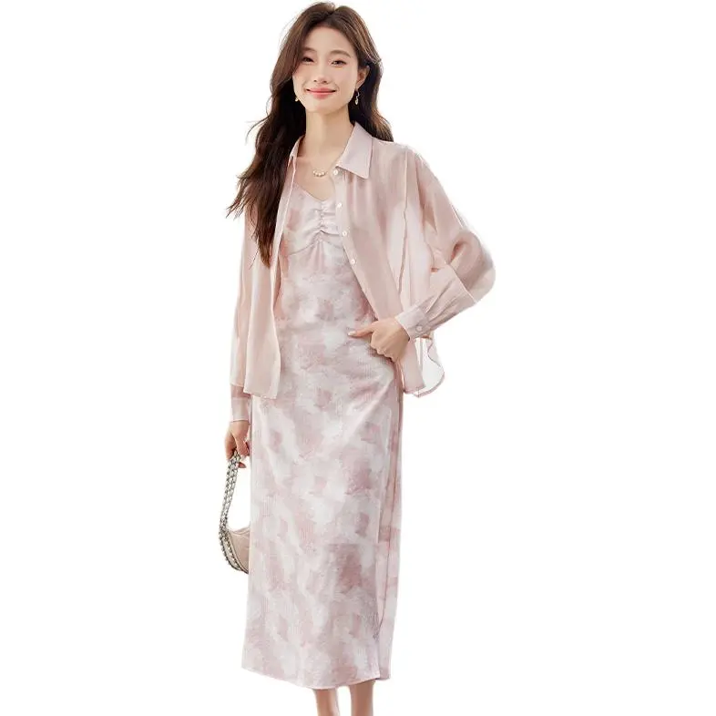 La Chapelle Slip Dresses Women's Pink-2
