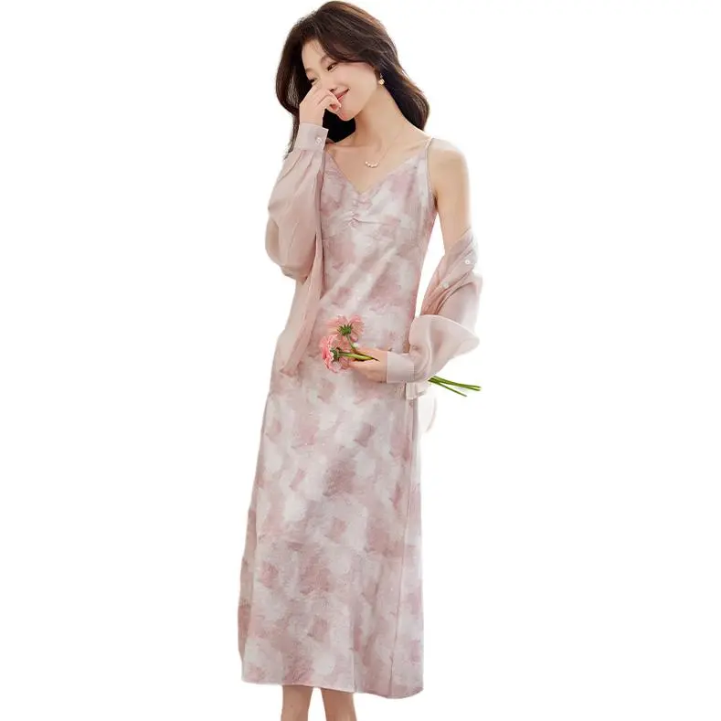 La Chapelle Slip Dresses Women's Pink-3