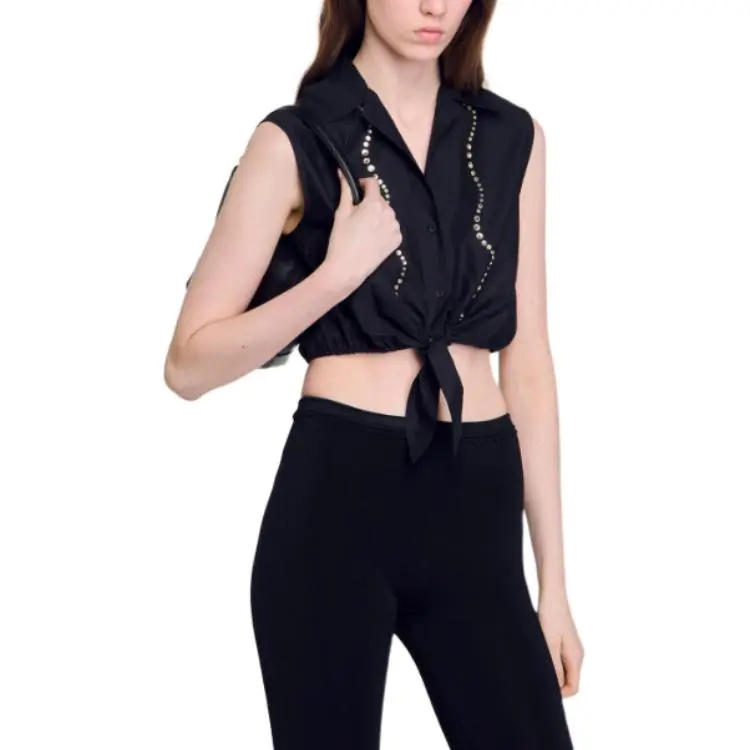 Sandro Crystal embellished Top-4
