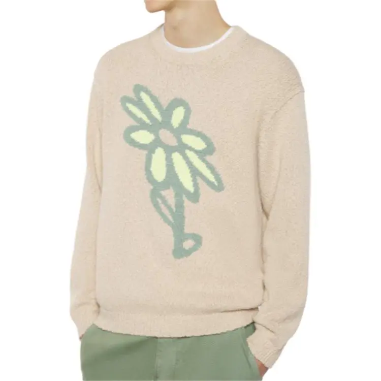 Maison Kitsune Abstract Daisy Intarsia Jumper-4