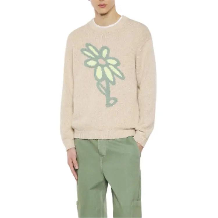 Maison Kitsune Abstract Daisy Intarsia Jumper-3
