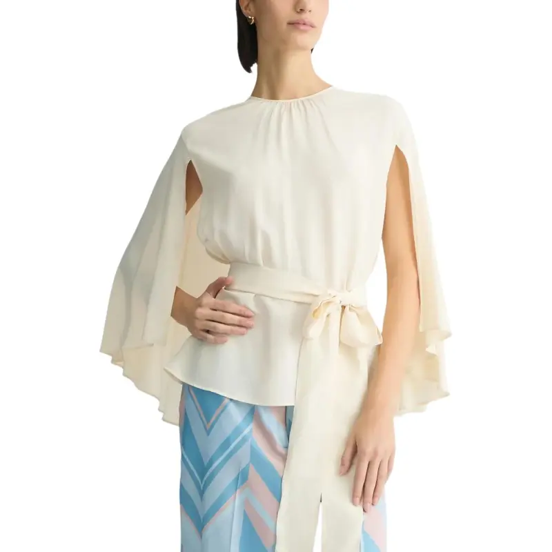 LIU·JO Belted Crepe De Chine Blouse-2