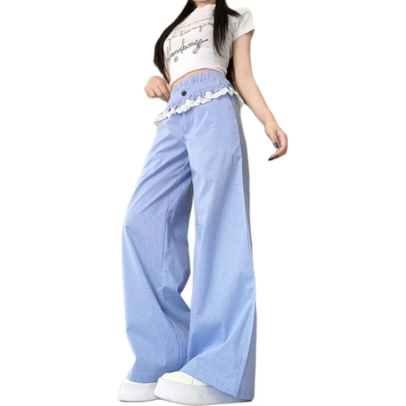 GOSO Casual Pants Women's Light Blue-2