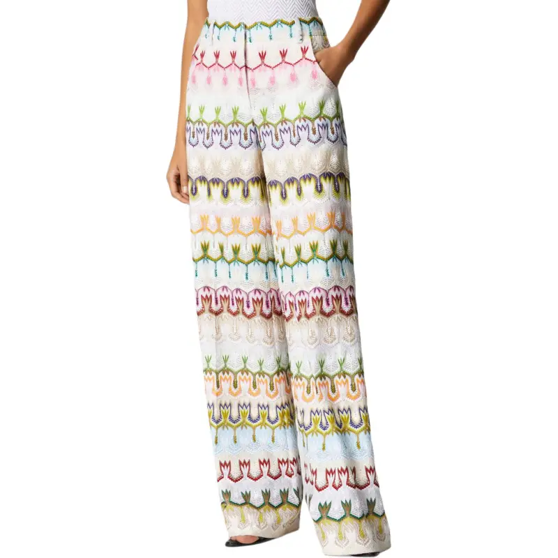 MISSONI Embroidered Palazzo Trousers-3