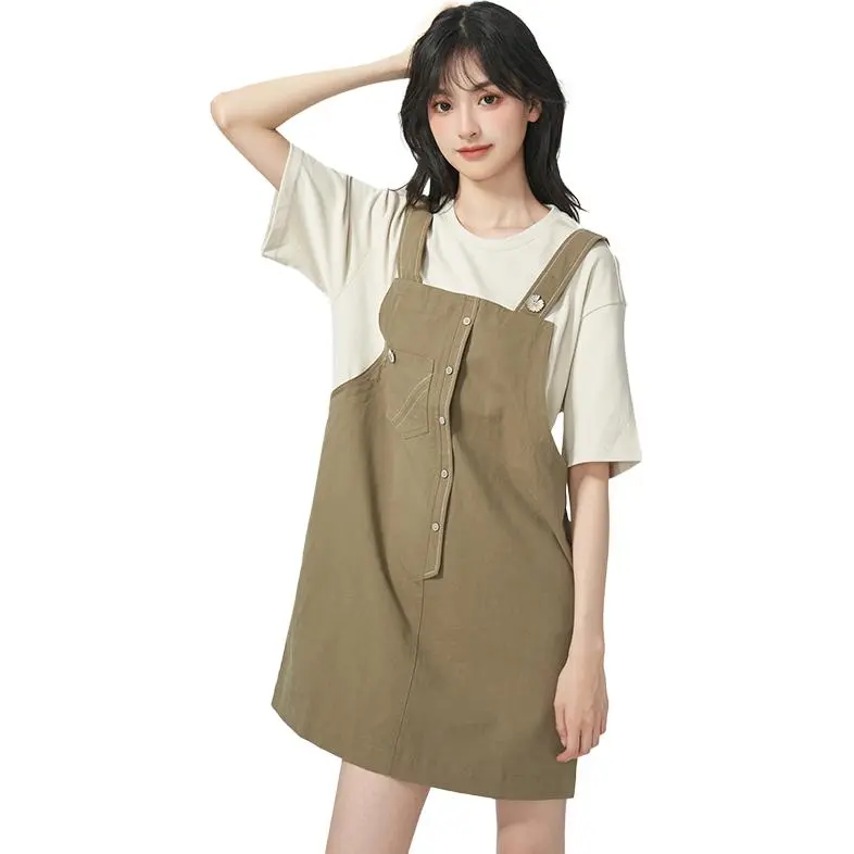 IT'REAL SS25 Short Sleeved Dress Women's Army Green-4
