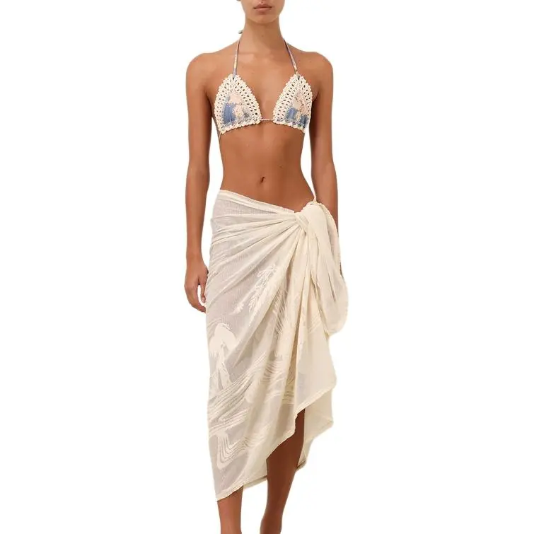 Zimmermann SS25 Casual Long Skirt Women's Ivory White-2