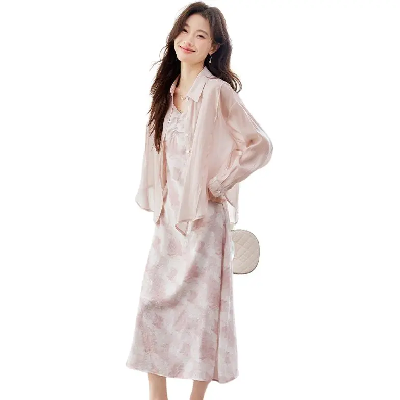 La Chapelle Slip Dresses Women's Pink-1