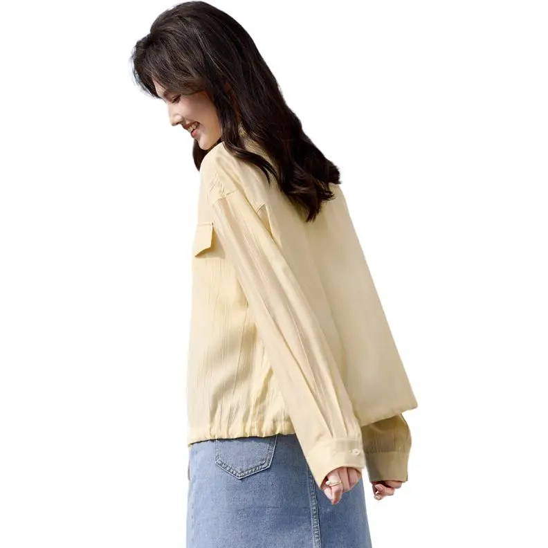 She Enjoys Cropped Coat Women's Light Khaki-1