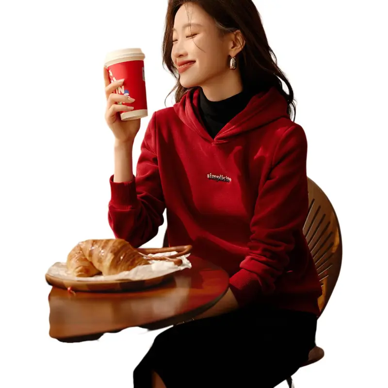 Mo Han Yi Mei Sweatshirt Women's New Year Red-2