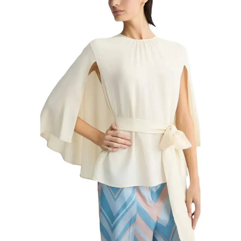 LIU·JO Belted Crepe De Chine Blouse-3