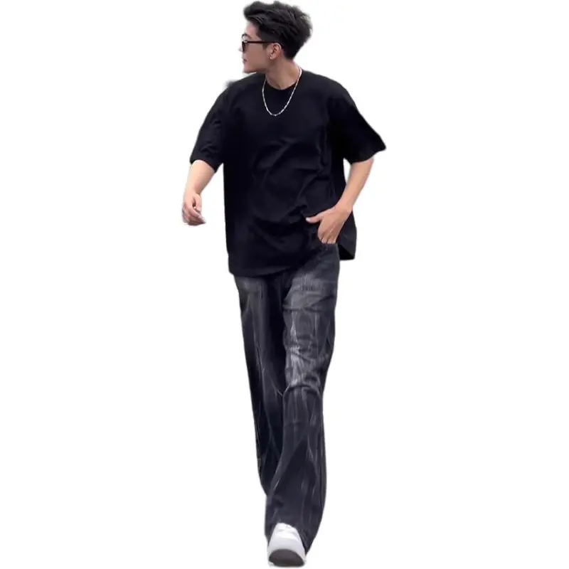 TESTUNG Fashion Minimalist Style T Shirt Unisex Classic Black-11