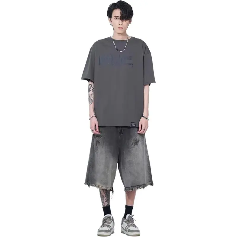 KVIV Denim Shorts Men Black -3