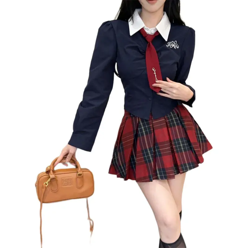 Mu Xiao Xin Two Piece Skirt Sets Women's-5