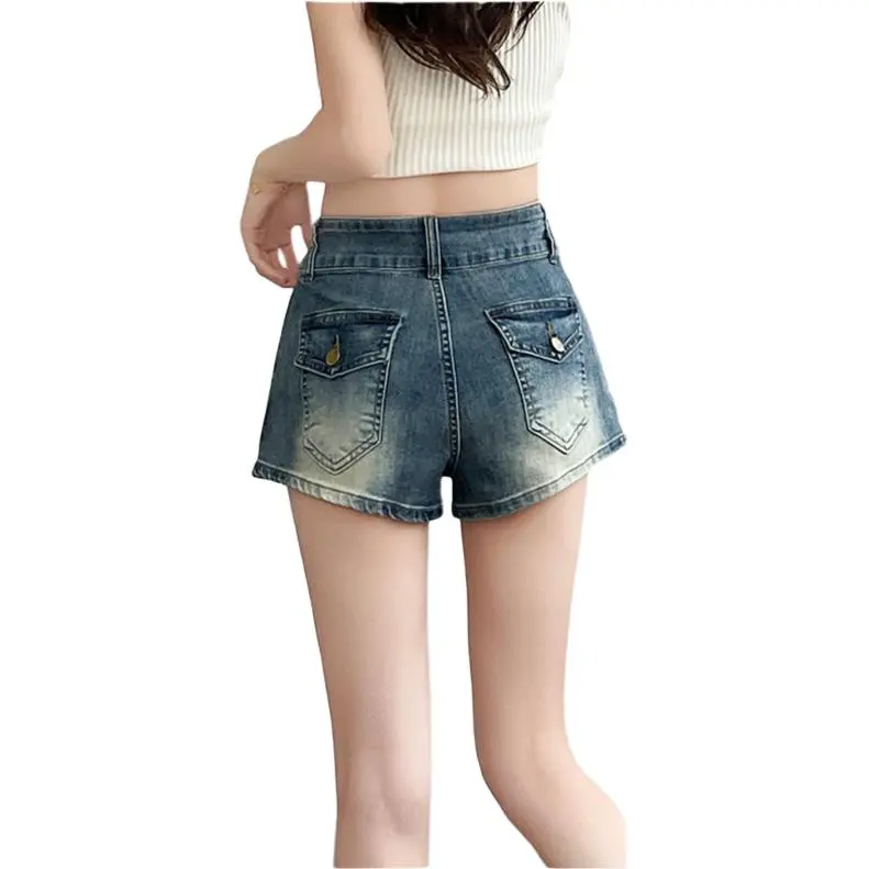 Mu Xiao Xin Denim Shorts Women's-1