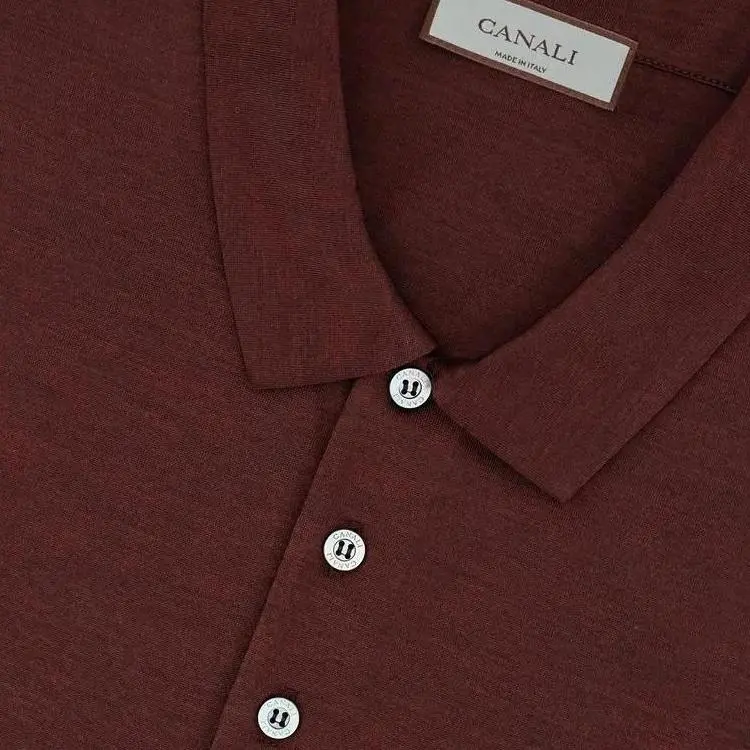 Canali Polo Shirts Men Red-3