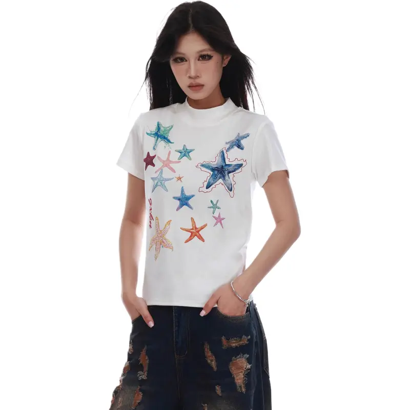 VINMUK T Shirts Women's White-4