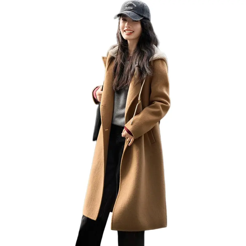 Mo Han Yi Mei Coats Women's Warm Camel-4