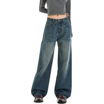 Kazakhstan Jeans Unisex Vintage Blue