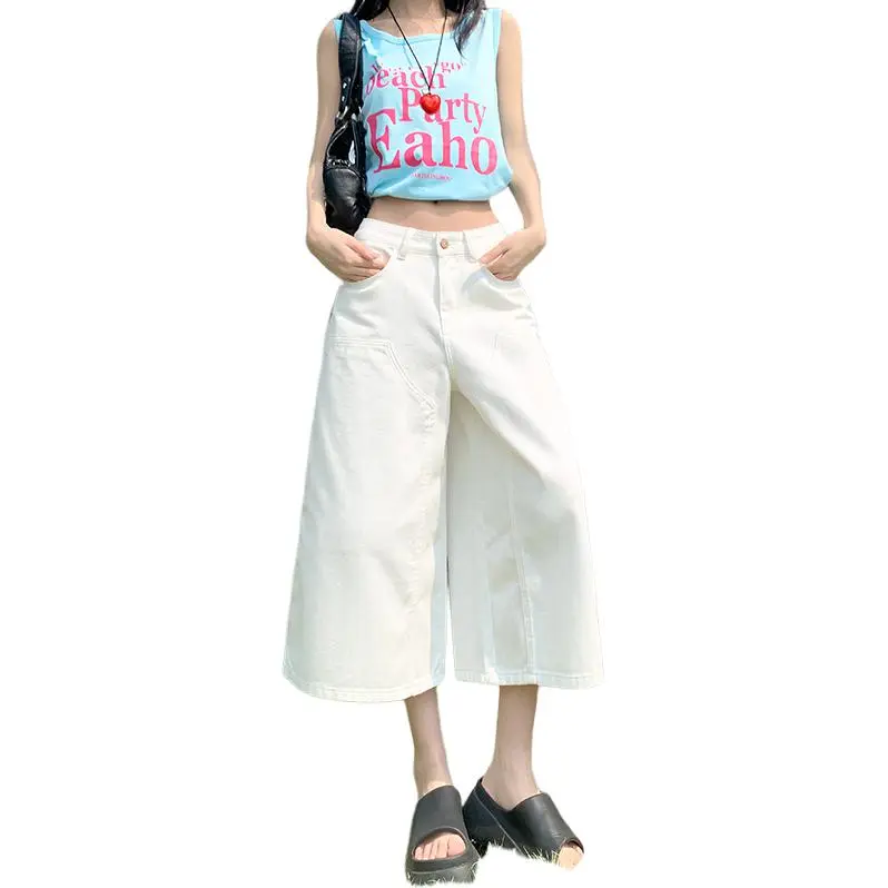 Kazakhstan Denim Shorts Women's White-3
