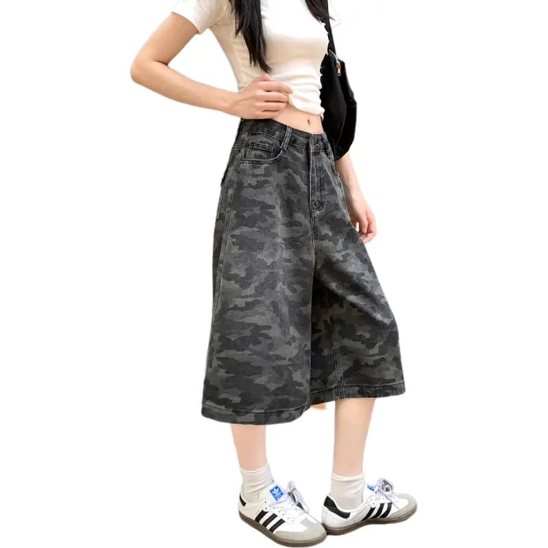 Mu Xiao Xin Denim Shorts Women's-2