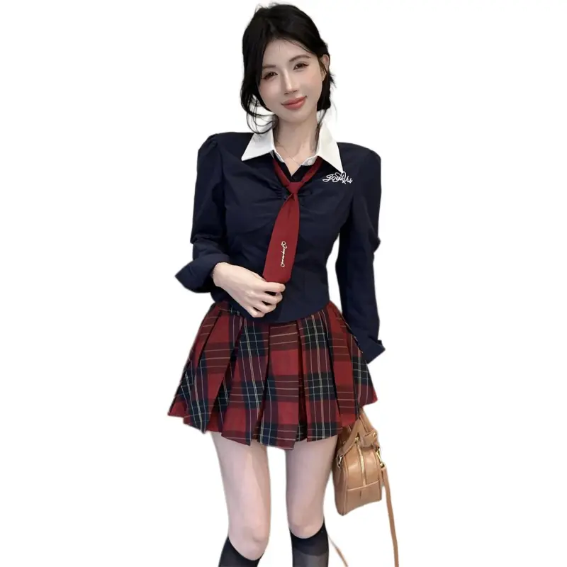 Mu Xiao Xin Two Piece Skirt Sets Women's-2