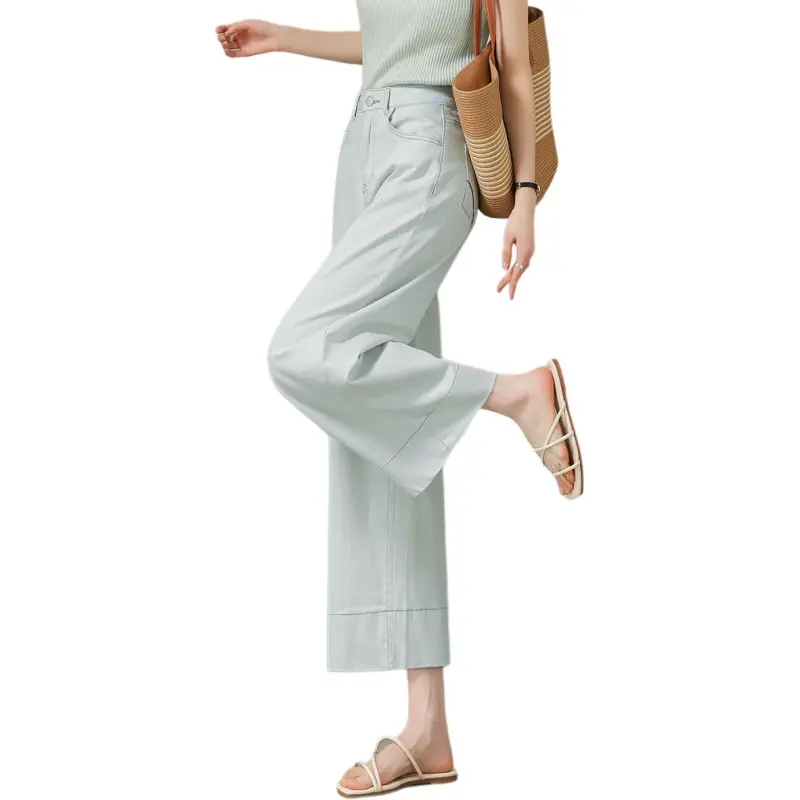 Weixi Jeans Women's Duck Cyan White-3