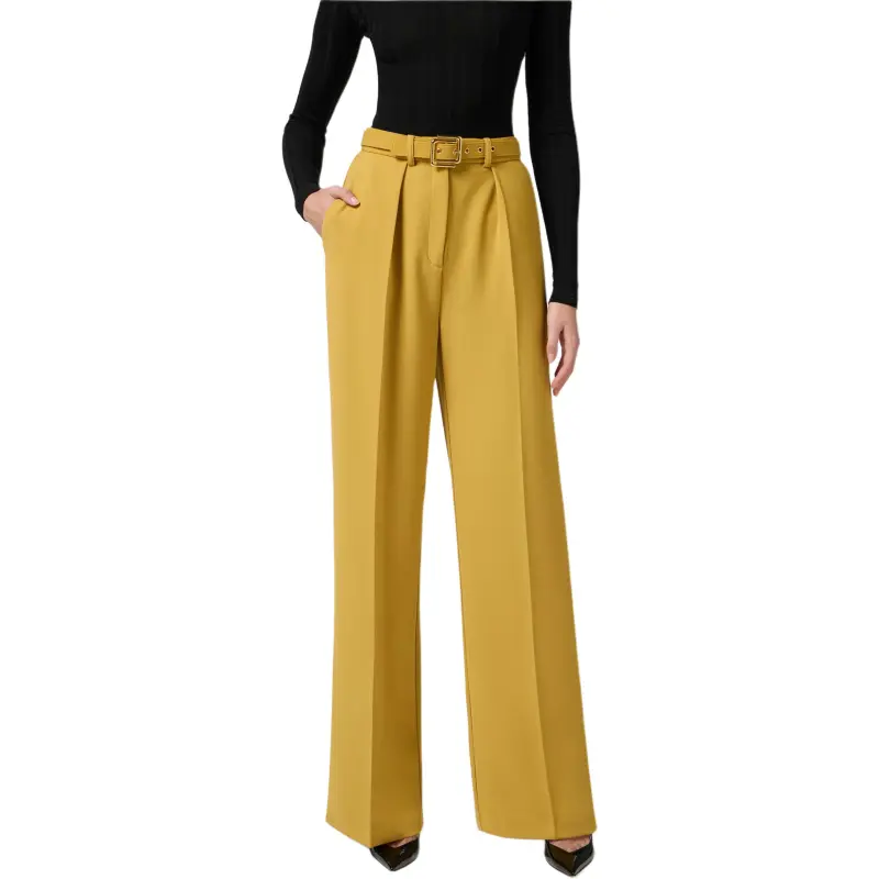Elisabetta Franchi Belted Crepe Trousers-1