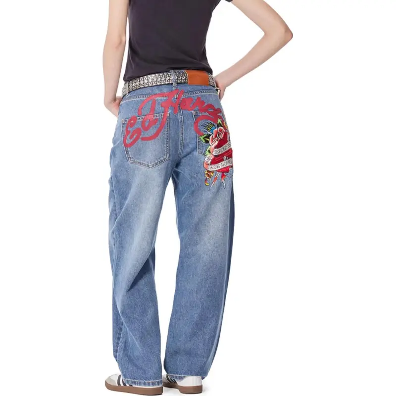 Ed Hardy SS25 Jeans Women's Blue-4