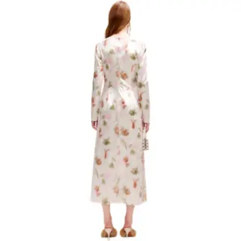 COCOON Long Sleeved Dress Women's Jacquard