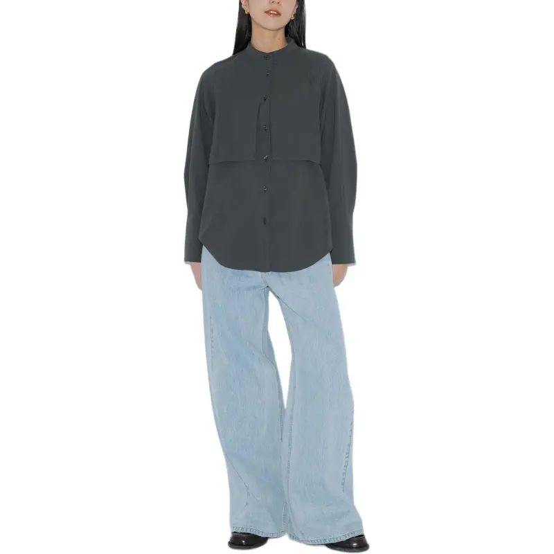PUBLIC TOKYO SS25 Shirt Women's Dark Gray-1