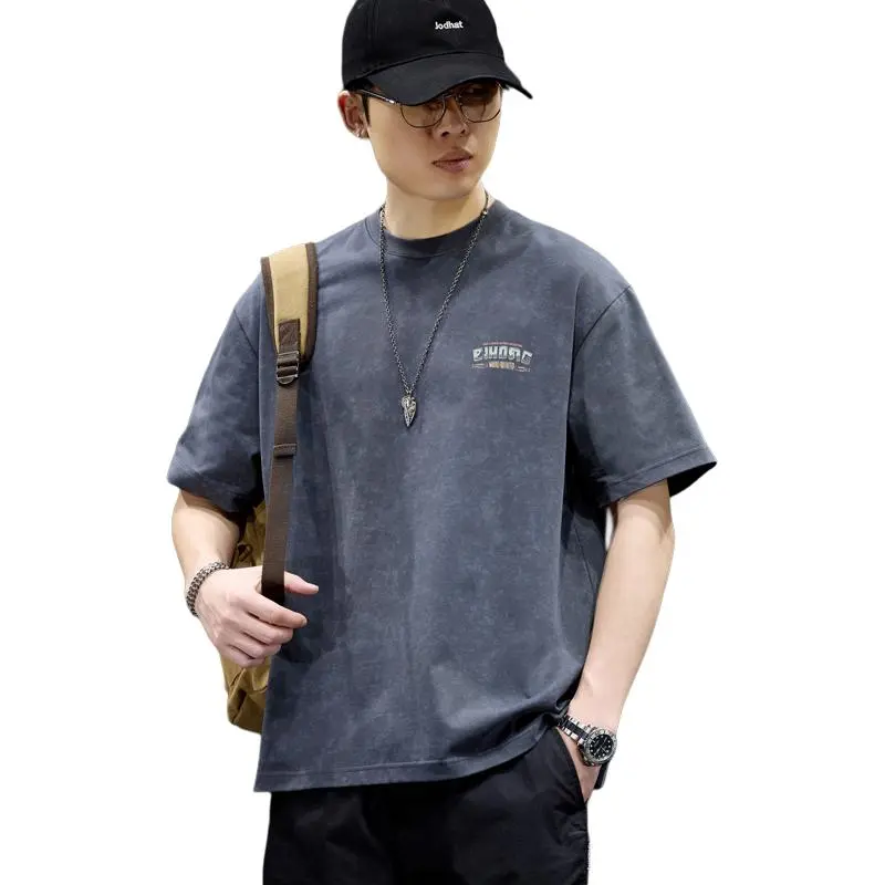 BUYDAUL T Shirts Men Dark Gray-2