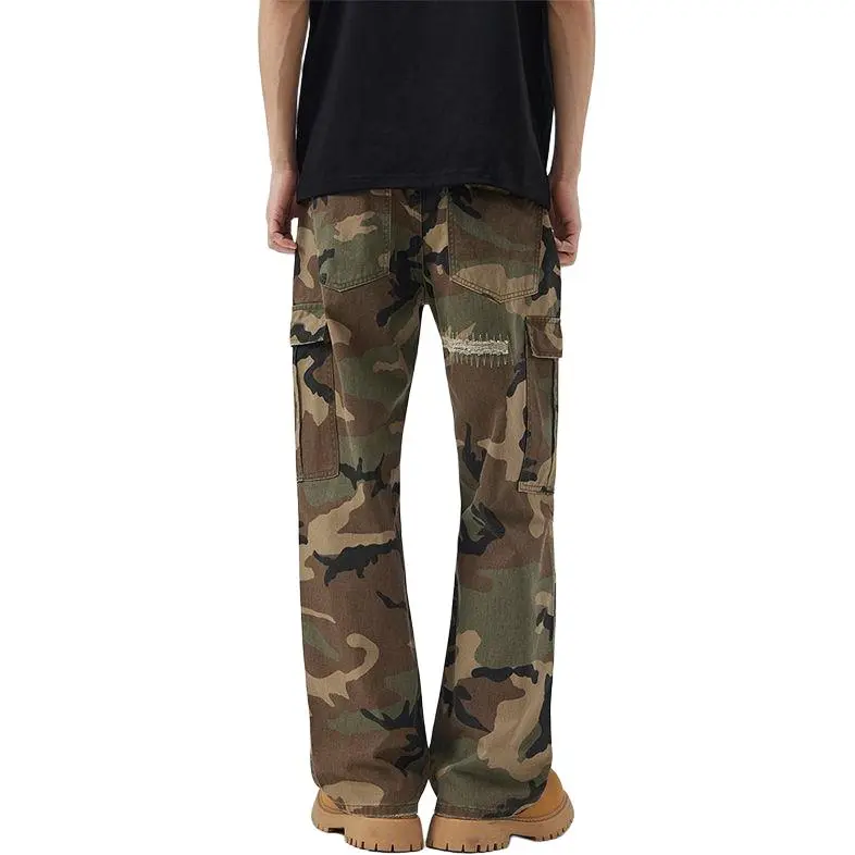 TESTUNG Trendy Jeans Unisex Camouflage Style-1
