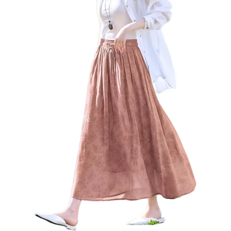 XWI Casual Long Skirts Women's Lotus Pink-3