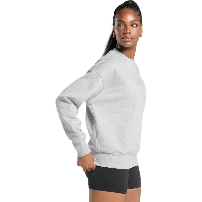 GYMSHARK Rest Day Sweats Oversized Crew Sweatshirt Women's Light Gray Core Heather Gray-2