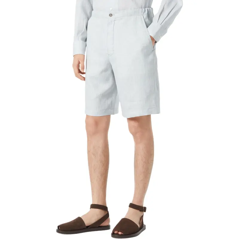 Loro Piana SS25 Nolan Casual Shorts Men's Light Blue-2