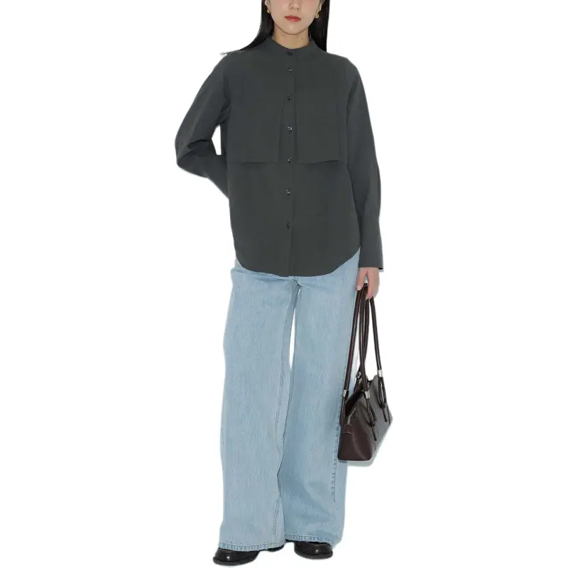 PUBLIC TOKYO SS25 Shirt Women's Dark Gray-2